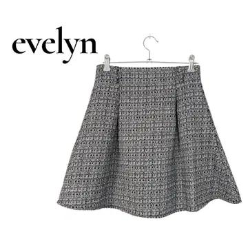 evelyn 플레어 스커트 깅엄 체크 허리 64cm 포켓 없음