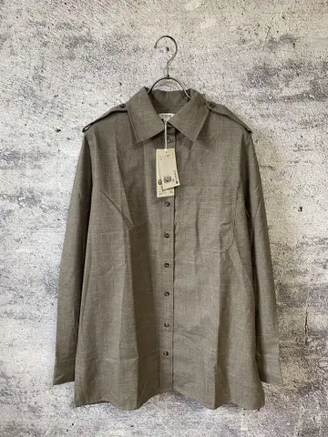 코스 에폴렛 디테일 울 셔츠