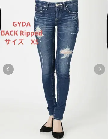 GYDA 백 리프트 데미지 스키니진 데님 XS 제이다
