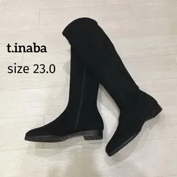 미사용 새상품급 t.inaba 이나바 롱 부츠 일본제 블랙 23cm