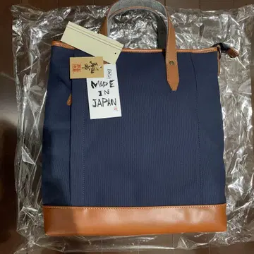 네이비 캔버스 백 Made in Japan 타카시마 캔버스