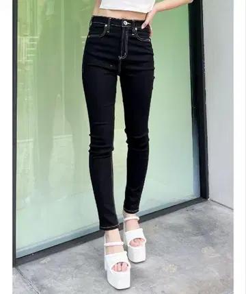 GYDA 하이웨스트 원 워시 스키니 팬츠