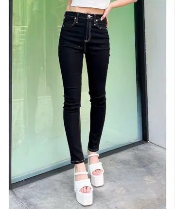 GYDA 하이웨스트 원 워시 스키니 팬츠