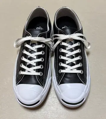 컨버스 잭 퍼셀 가죽 블랙 24cm