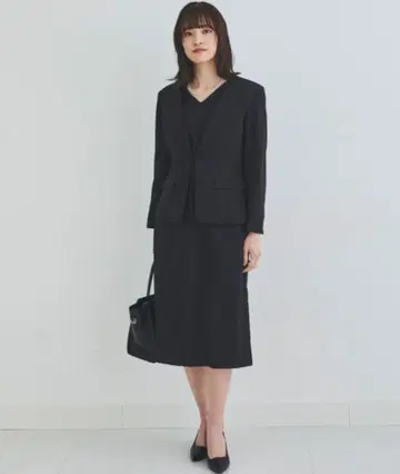 노카라 자켓 원피스 세트
