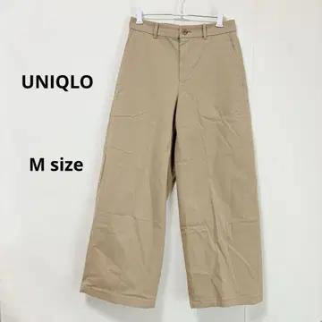 유니클로 UNIQLO 와이드 치노 팬츠 M 베이지