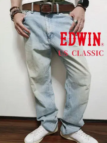 EDWIN US CLASSIC 스트레이트 데님 라이트 블루