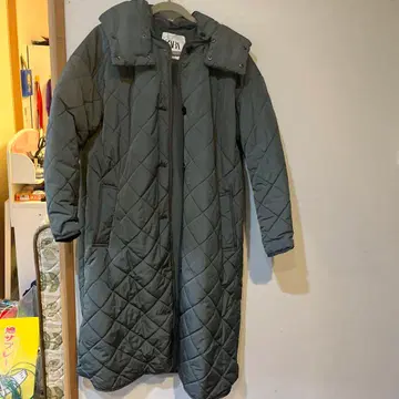 Zara 그레이 퀼팅 자켓 롱 기장