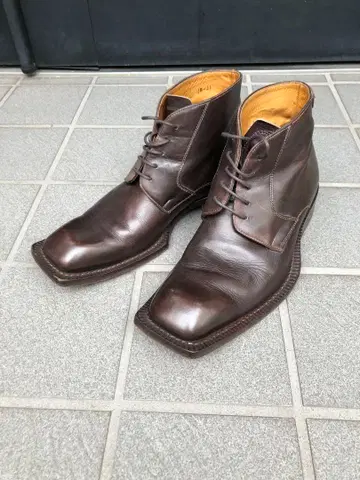 fabio's 스퀘어토 처카 부츠 41 이탈리아제 브라운
