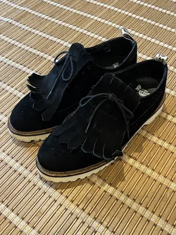 새상품급 Dr. Martens 스웨이드 윙 칩 블랙 UK 8 26.5cm