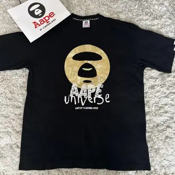AAPE 그래픽 T셔츠 블랙
