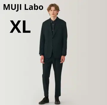 MUJI Labo 스트레치 테일러드 자켓 블랙 XL