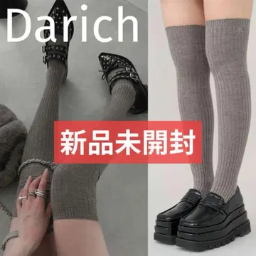 [ 완판 색상 ] Darich 다리치 DD 로고 니하이 삭스 GRY 양말