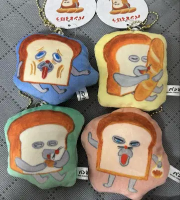 새상품 시바타 케이코 빵도둑 봉제 인형 키링 미니 파우치