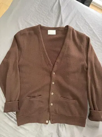 70s USA제 sears 아크릴 가디건 브라운