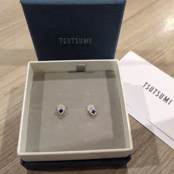 미사용 새상품 TSUTSUMI 10k 라피스라줄리 귀걸이