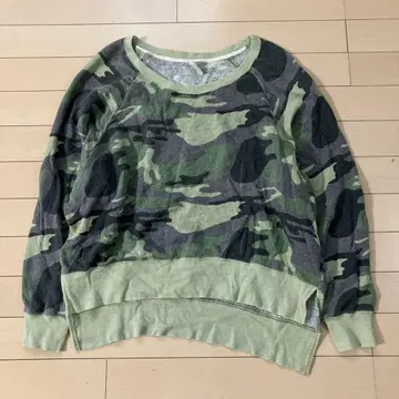 9.25 Ungrid 언그리드 풀오버 카모 패턴 맨투맨 카키 F