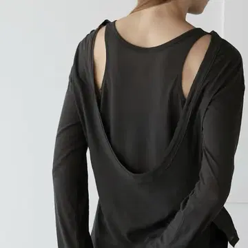 layered sheer long sleeve tee