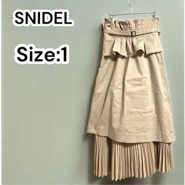 SNIDEL 트렌치 원피스 스커트 베이지 스나이델 세밀 플리츠