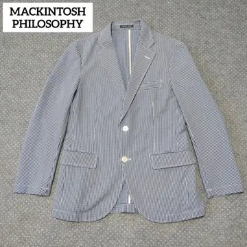 MACKINTOSH TROTTER 자켓 깅엄 체크 파랑 S 새상품급
