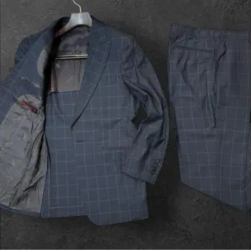 EZ01 미사용급 Zegna/제냐 트로페오600 실크 L 수트 그레이