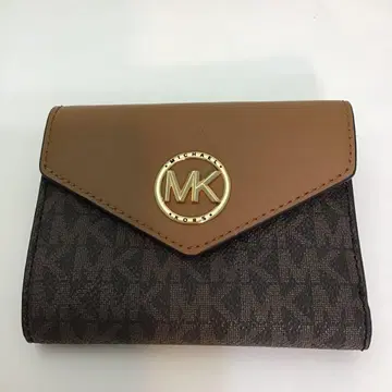 새상품급 MICHAEL KORS 3단 폴더형 지갑 브라운/베이지