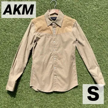 [ 새상품급 ] AKM 웨스턴 셔츠 긴팔 베이지 S 셔츠