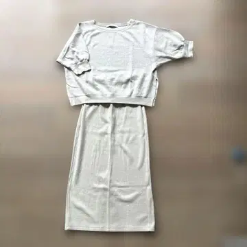 프레임워크 리브 7부 기장 라이트 베이지 셋업