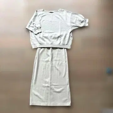 프레임워크 리브 7부 기장 라이트 베이지 셋업