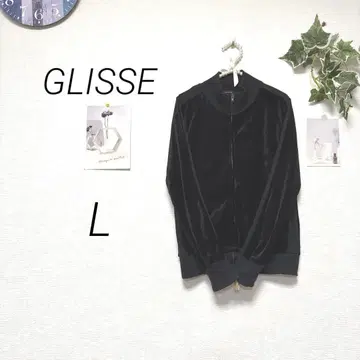 9109 GLISSE 벨로아 자켓 블루종 L 레이온 혼방 아우터