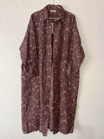 미사용 새상품 이치앤티크스 린넨 원피스 프론트 오픈 린넨 겉옷