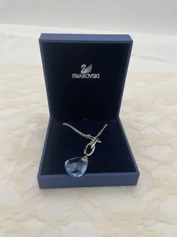 SWAROVSKI 목걸이 파라레일 펜던트 파랑 크리스탈