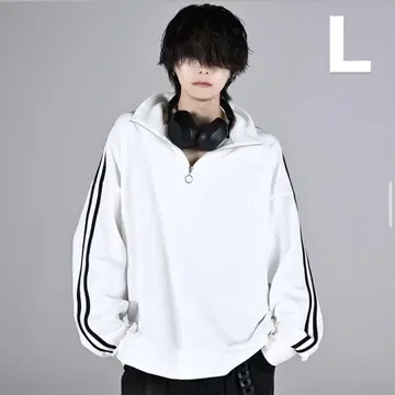 ADRER 헤비웨이트 링 하프 지퍼 롱 T