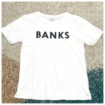 BANKS JOURNAL 오가닉 코튼 화이트 T셔츠