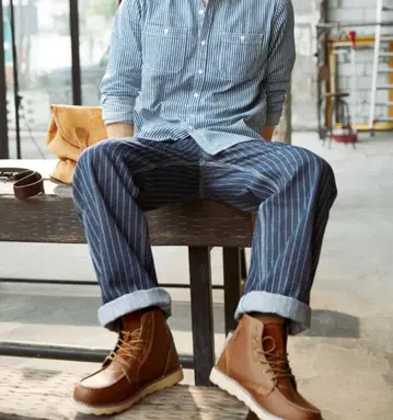 새상품급 Teddy's 스트라이프 데님 팬츠 XL 빅 사이즈