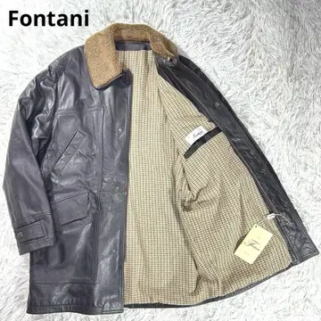 LINEA Fontani 가죽 자켓 카 코트 보아 2WAY 48