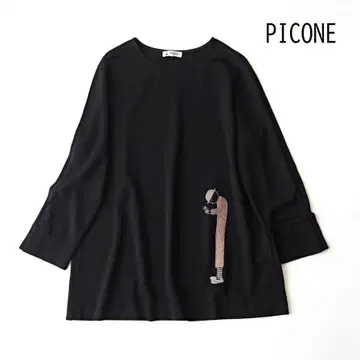STUDIO PICONE 블랙 긴팔 튜닉 블랙 42