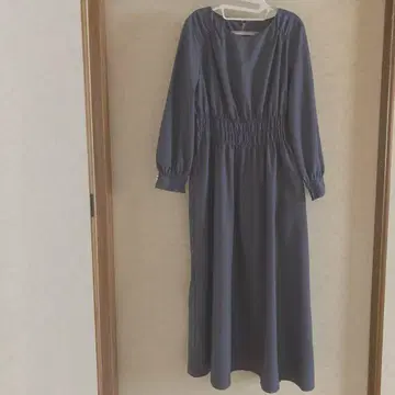 새상품급 anysis 11 네이비 긴팔 롱 원피스