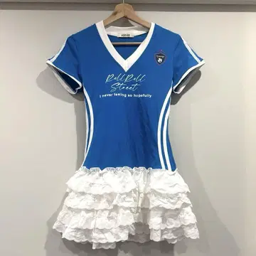 y2k 유니폼 프릴 달린 원피스
