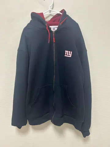 NFL NY 로고 자수 후드티 XL