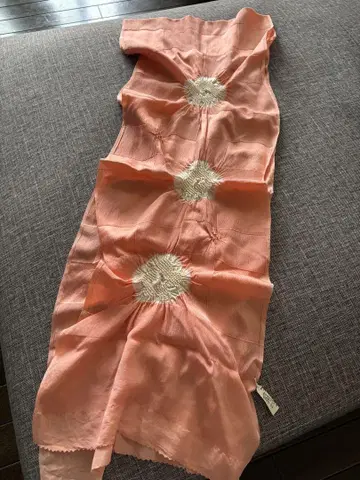 미사용 교토 보라색 오비 장식 천 린다시 코몬 백 시보리