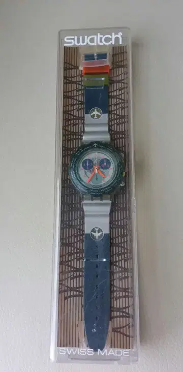 Swatch AQUA 크로노 HAPPY LANDING 1995 워치