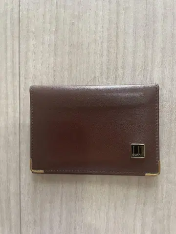 dunhill 브라운 가죽 명함지갑 카드 케이스