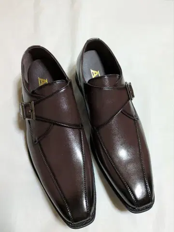 다크 브라운 가죽 더블 몽크 신발 29cm