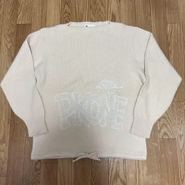 PICONE 베이지 로고 니트