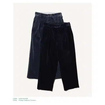 A.PRESSE Vintage Corduroy Trousers NAVY