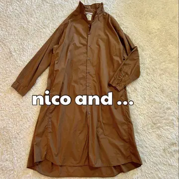 새상품급 nico and - 셔츠 원피스 브라운 M