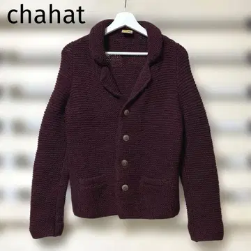 새상품급! chahat 차햇 버건디 테일러드 니트 자켓 M 상당