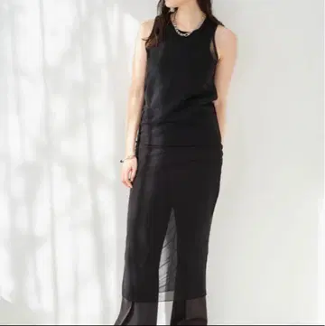 [새상품급] Plage R'IAM SHEER TANK 원피스 블랙