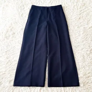 띠어리 럭스 STRETCH DOUBLE/FEDORA 와이드 팬츠 네이비